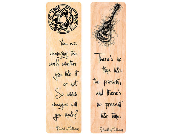 Handmade wooden bookmarks